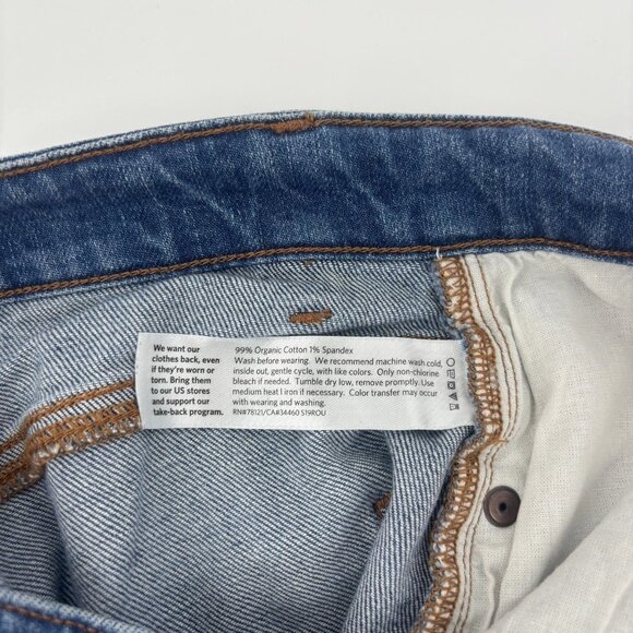 Eileen Fisher High Rise Medium Wash Straight Leg Denim Jeans Womens Size 6 - Picture 6 of 11